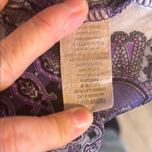 TeenBell Purple and Gray Asymmetrical Tank Top - Picture 6 of 6